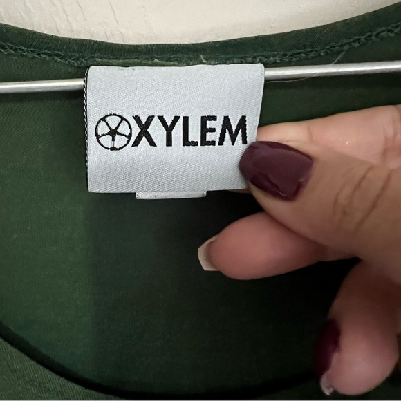 Xylem Green Bamboo Organic Cotton Peplum Top - Picture 3 of 5